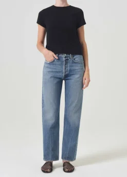 AGOLDE Adine Shrunken Tee In Black Discount