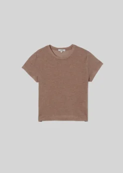AGOLDE Adine Shrunken Tee In Chai Heather Store