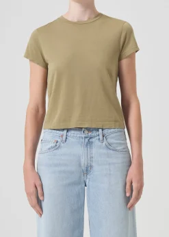 AGOLDE Adine Shrunken Tee In Cocoon Best Sale