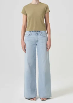 AGOLDE Adine Shrunken Tee In Cocoon Best Sale