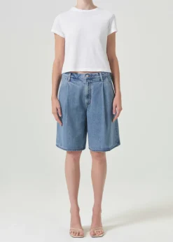 AGOLDE Adine Shrunken Tee In White Clearance