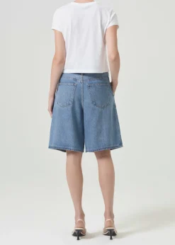 AGOLDE Adine Shrunken Tee In White Clearance