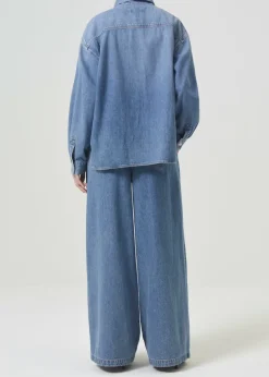 AGOLDE Aiden High Low Shirt In Shout Sale