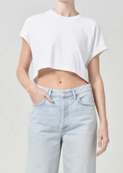 AGOLDE Aiden Tee In White Store