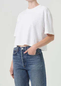 AGOLDE Anya Tee In White Outlet