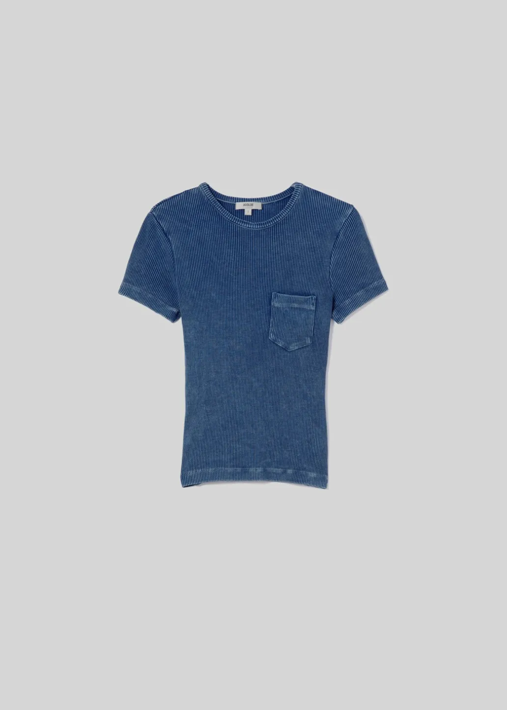 AGOLDE Arlo Rib Pocket Tee In Indigo Clearance