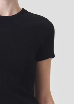 AGOLDE Arlo Rib Tee In Black Best