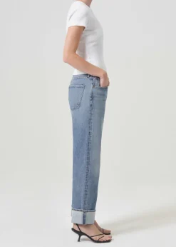 AGOLDE Arlo Rib Tee In White Store