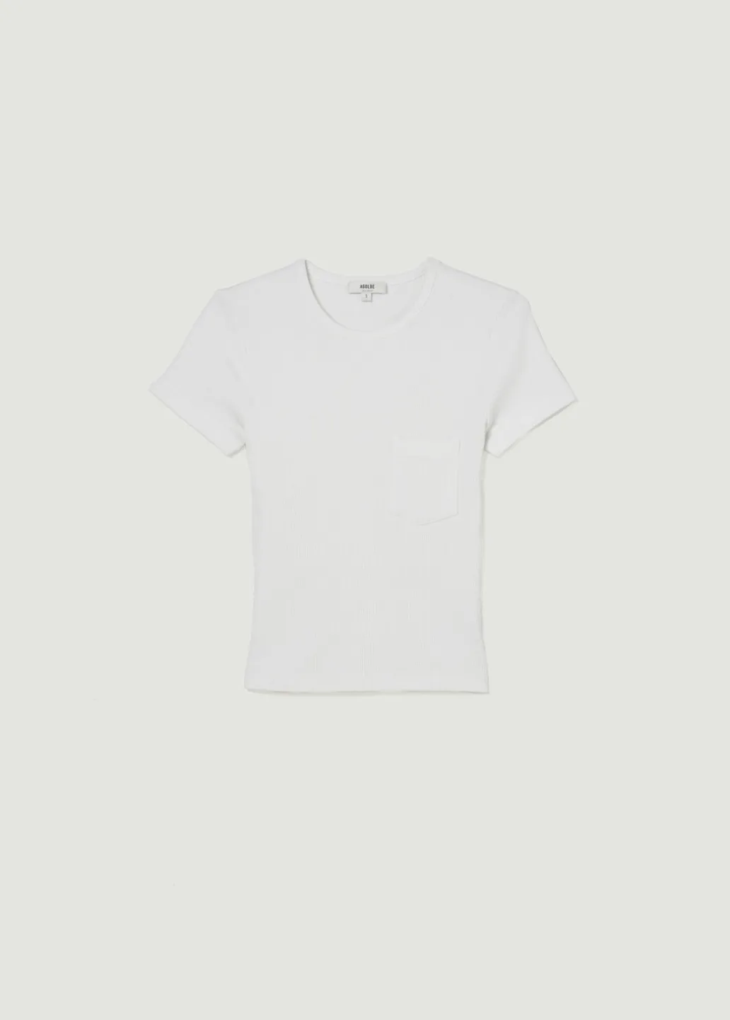 AGOLDE Arlo Rib Tee In White Store