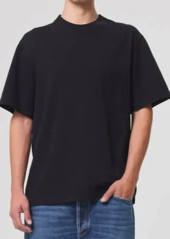 AGOLDE Asha Mock Neck Tee In Black Outlet