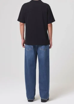 AGOLDE Asha Mock Neck Tee In Black Outlet