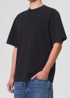 AGOLDE Asha Mock Neck Tee In Black Outlet