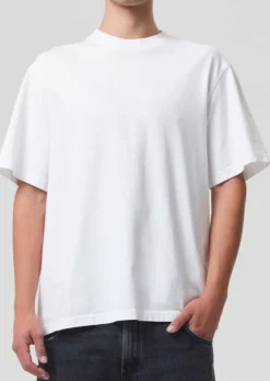 AGOLDE Asha Mock Neck Tee In White Best