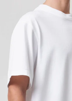 AGOLDE Asha Mock Neck Tee In White Best