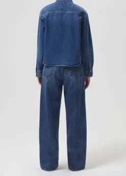AGOLDE Beck Shirt Jacket In Believe Hot