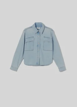 AGOLDE Beck Shirt Jacket In Past Hot