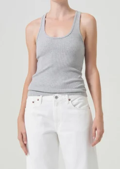 AGOLDE Bianca Tank In Grey Heather Best Sale