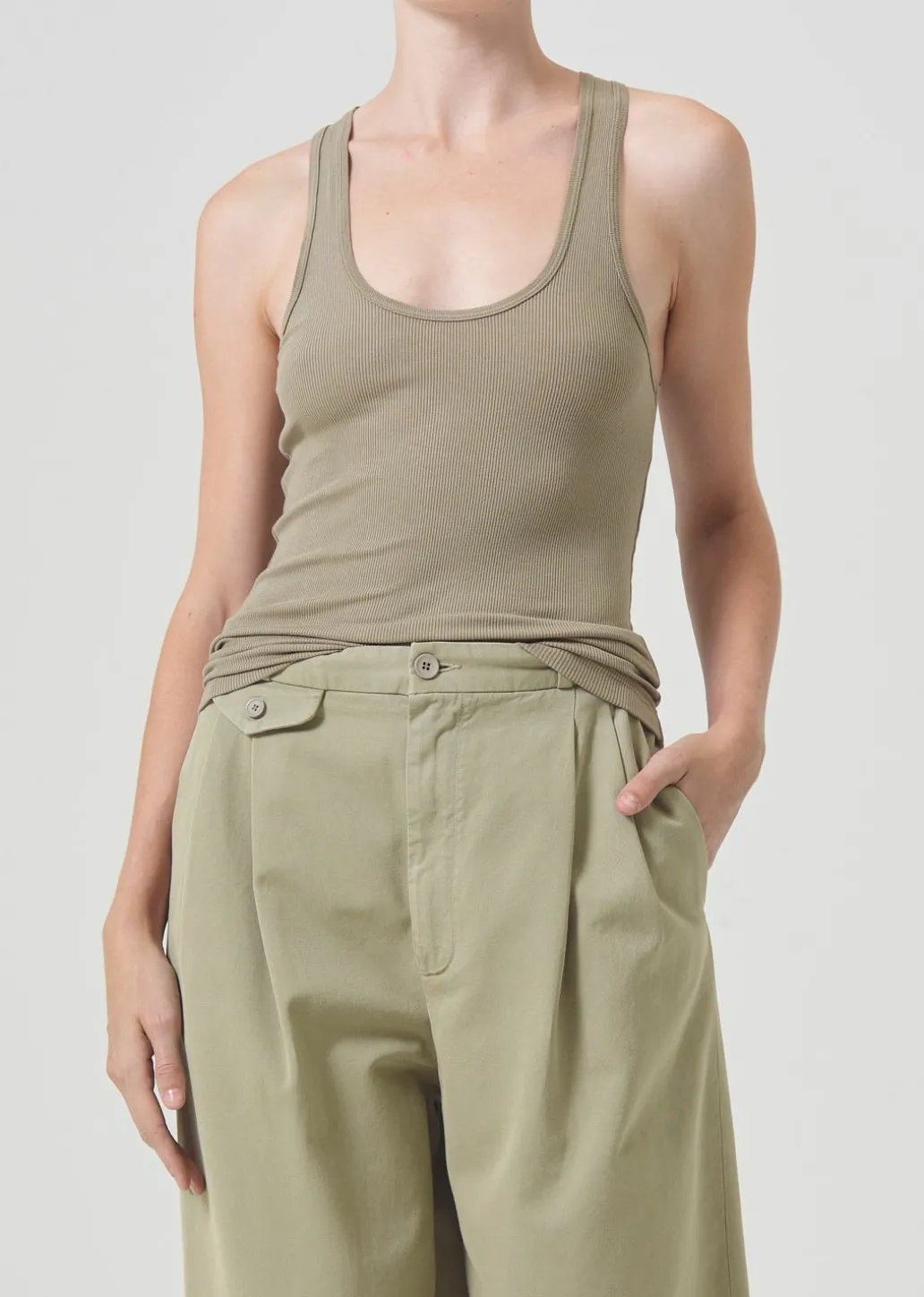 AGOLDE Bianca Tank In Snail Flash Sale