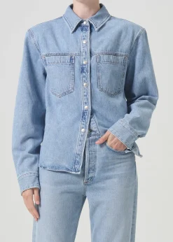 AGOLDE Brigid Shirt In Stir Sale