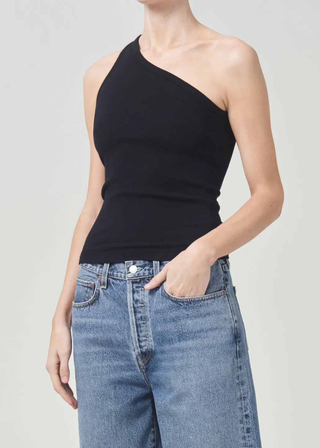 AGOLDE Brita Tank In Black Clearance