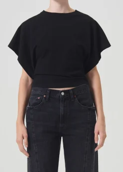 AGOLDE Britt Tee In Black Best Sale