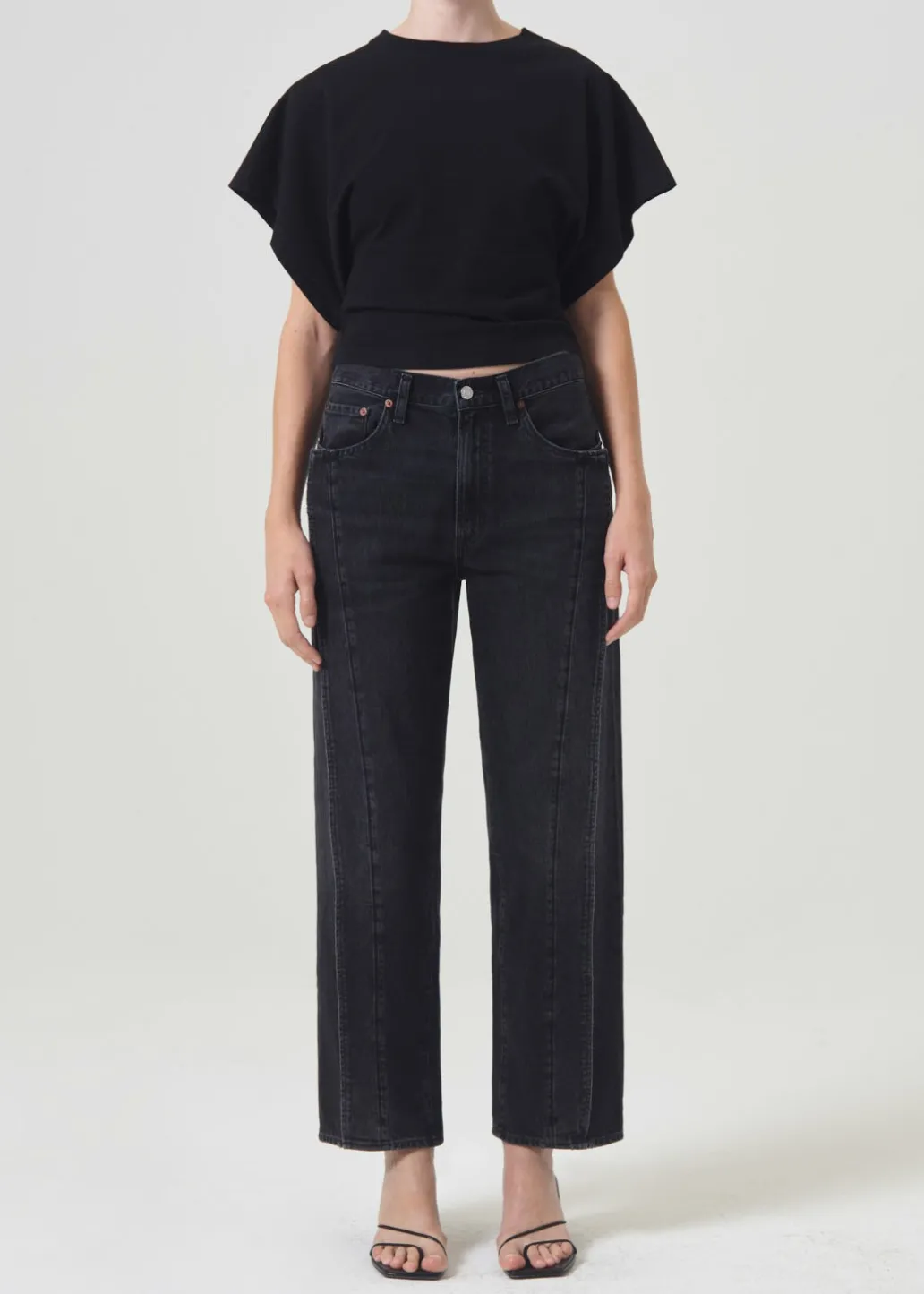 AGOLDE Britt Tee In Black Best Sale