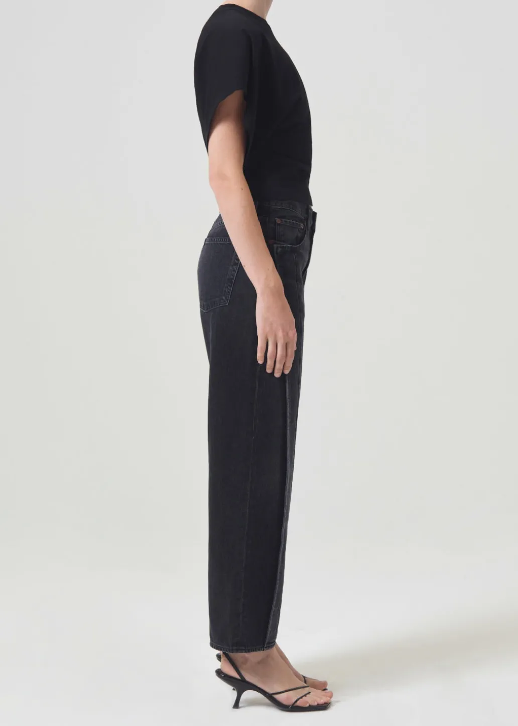 AGOLDE Britt Tee In Black Best Sale