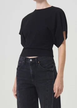 AGOLDE Britt Tee In Black Best Sale