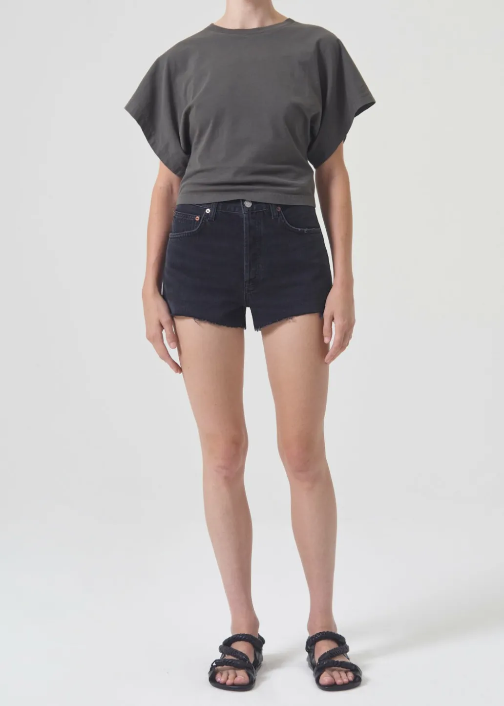 AGOLDE Britt Tee In Tyre Fashion
