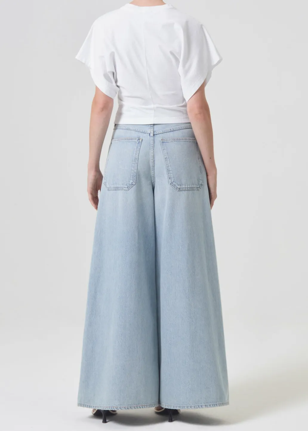 AGOLDE Britt Tee In White Cheap