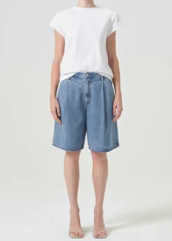 AGOLDE Bryce Shoulder Pad Tee In White Best Sale