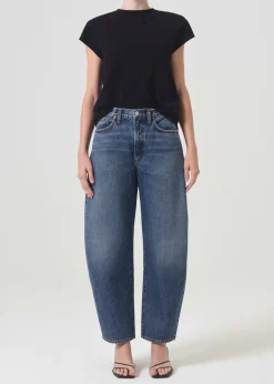 AGOLDE Bryce Shoulder Pad Tee In Black Sale