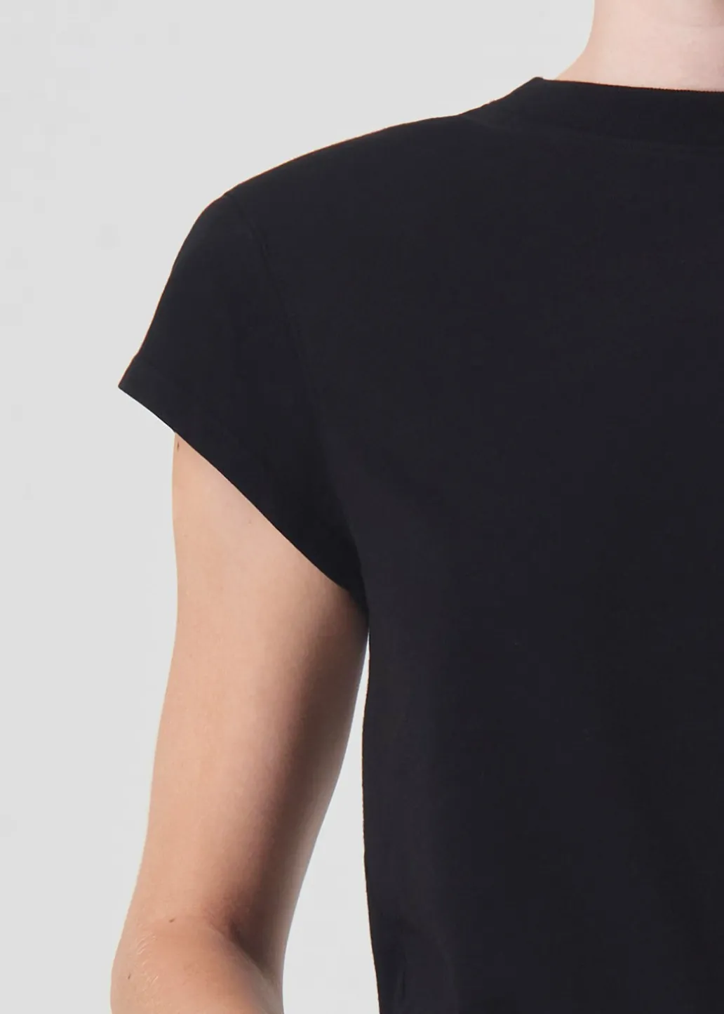 AGOLDE Bryce Shoulder Pad Tee In Black Sale