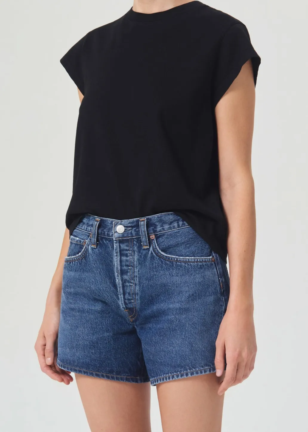 AGOLDE Bryce Tee In Black New
