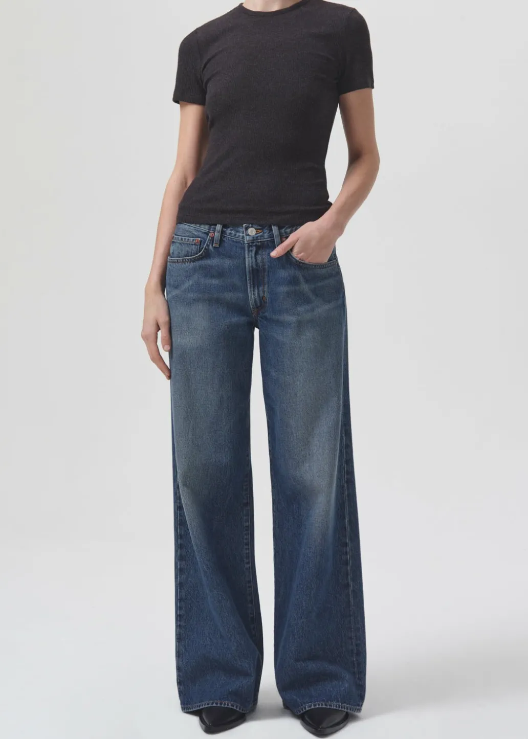 AGOLDE Clara Low Rise Baggy Flare In Noise Best Sale