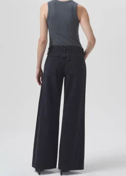 AGOLDE Clara Low Rise Baggy Flare In Mascara Shop
