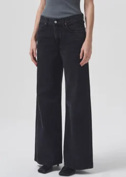 AGOLDE Clara Low Rise Baggy Flare In Mascara Shop