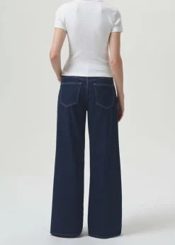 AGOLDE Clara Low Rise Baggy Flare In Whisper Cheap