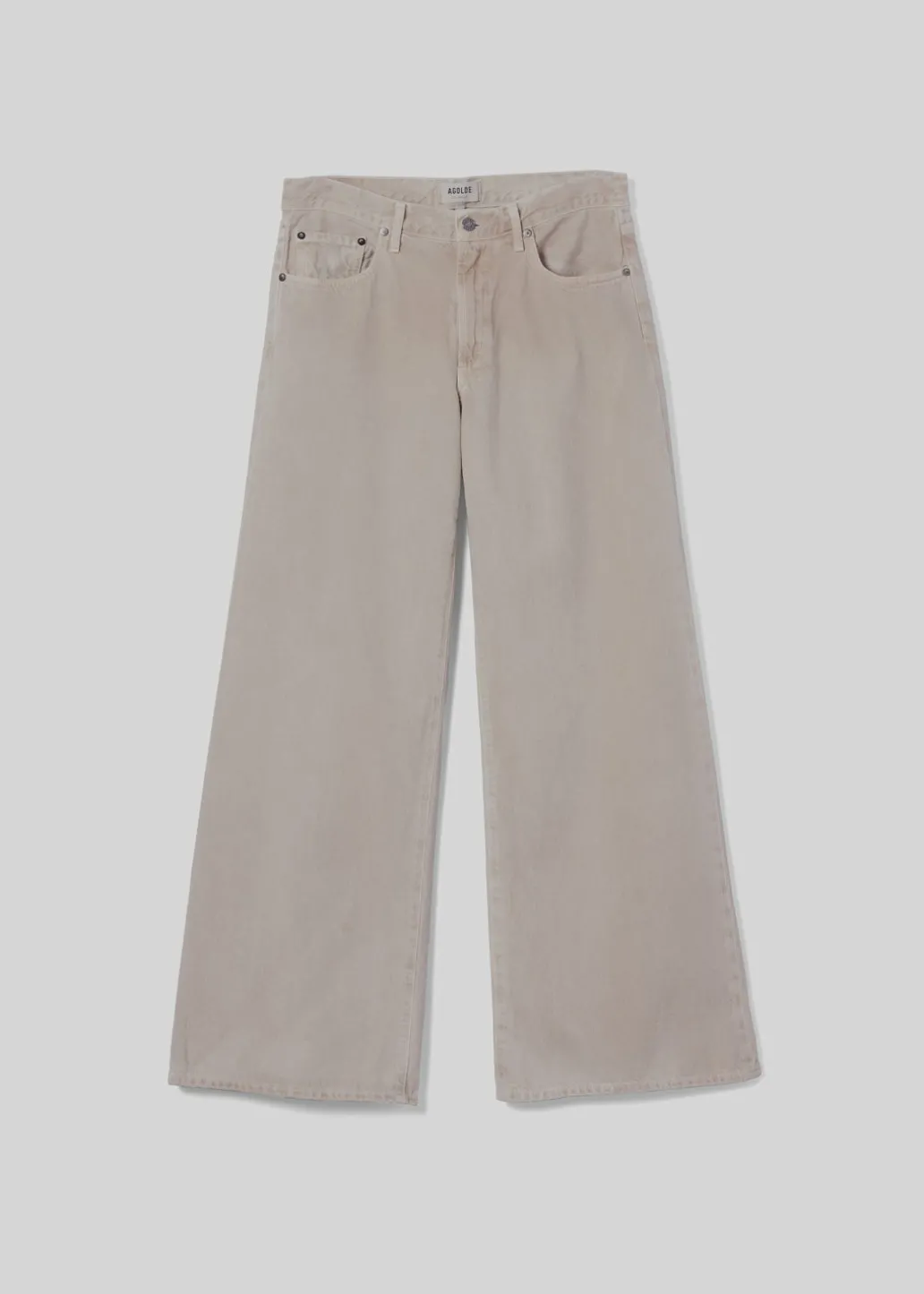 AGOLDE Clara Low Rise Baggy Flare In Tusk Fashion