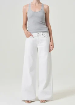 AGOLDE Clara Low Rise Baggy Flare In Milkshake Flash Sale