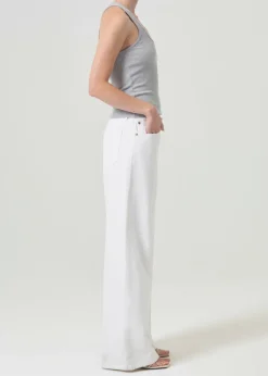 AGOLDE Clara Low Rise Baggy Flare In Milkshake Flash Sale