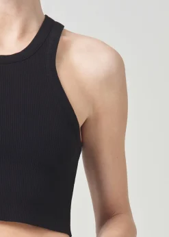 AGOLDE Cropped Bailey Tank In Black Sale