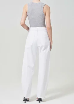 AGOLDE Cropped Poppy Scoop Neck Tank In Grey Heather Clearance