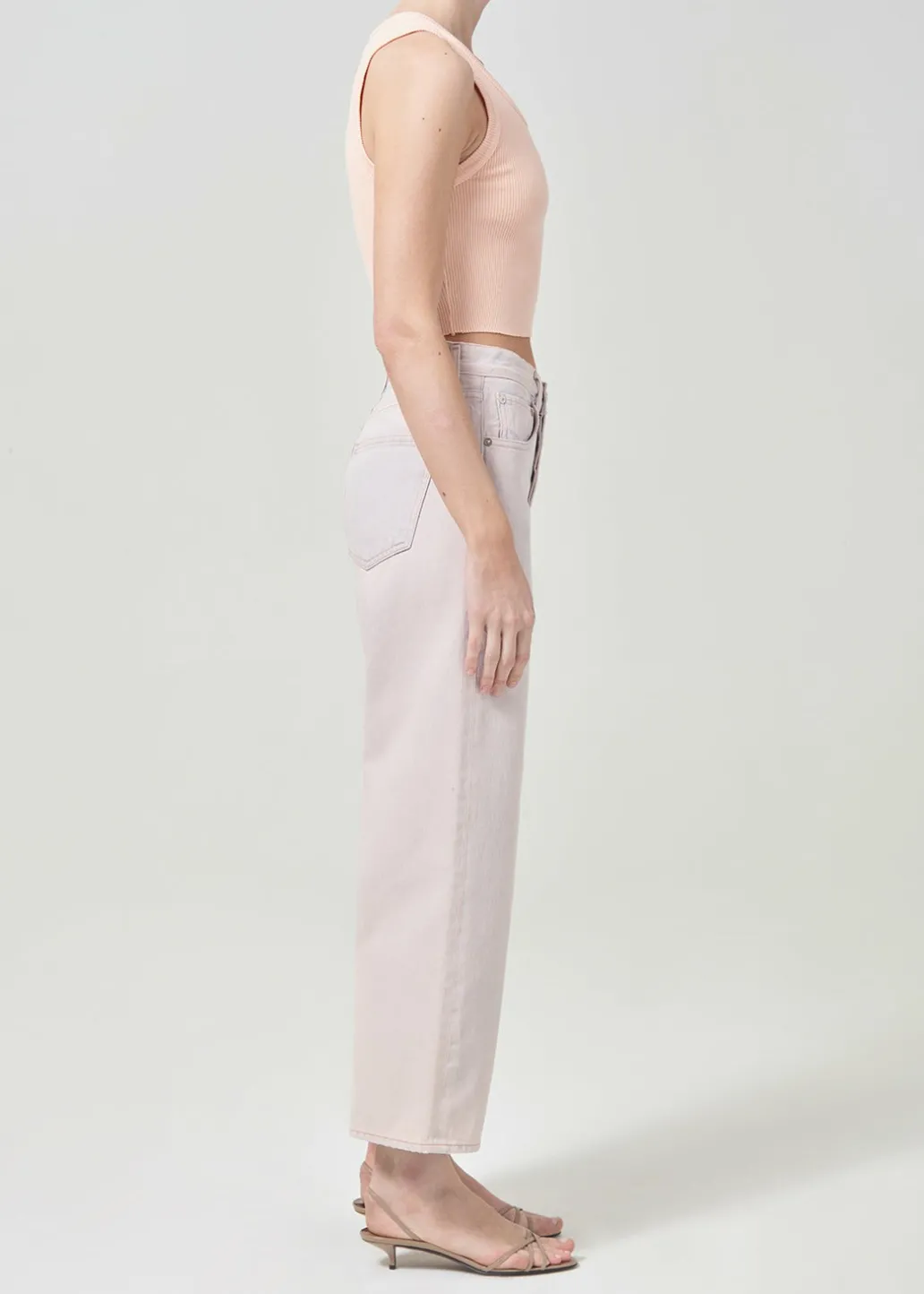 AGOLDE Cropped Poppy Scoop Neck Tank In Sprinkle Sale