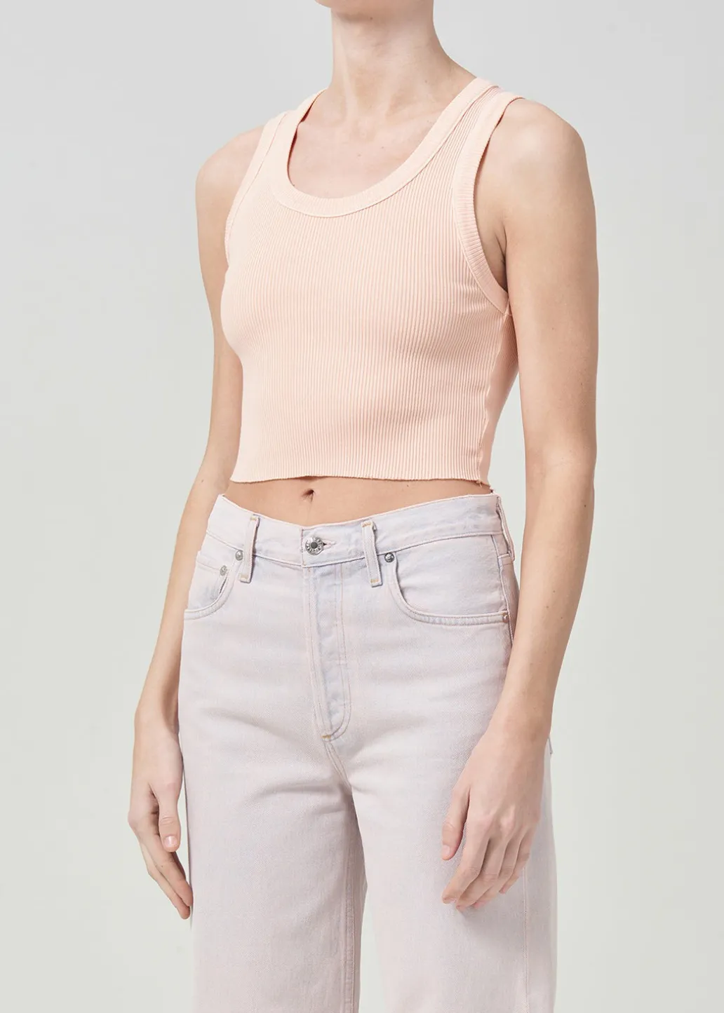 AGOLDE Cropped Poppy Scoop Neck Tank In Sprinkle Sale
