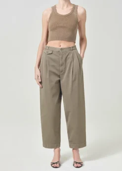 AGOLDE Cropped Poppy Tank In Bamboo Cheap