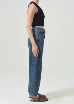 AGOLDE Cropped Poppy Tank In Black Hot