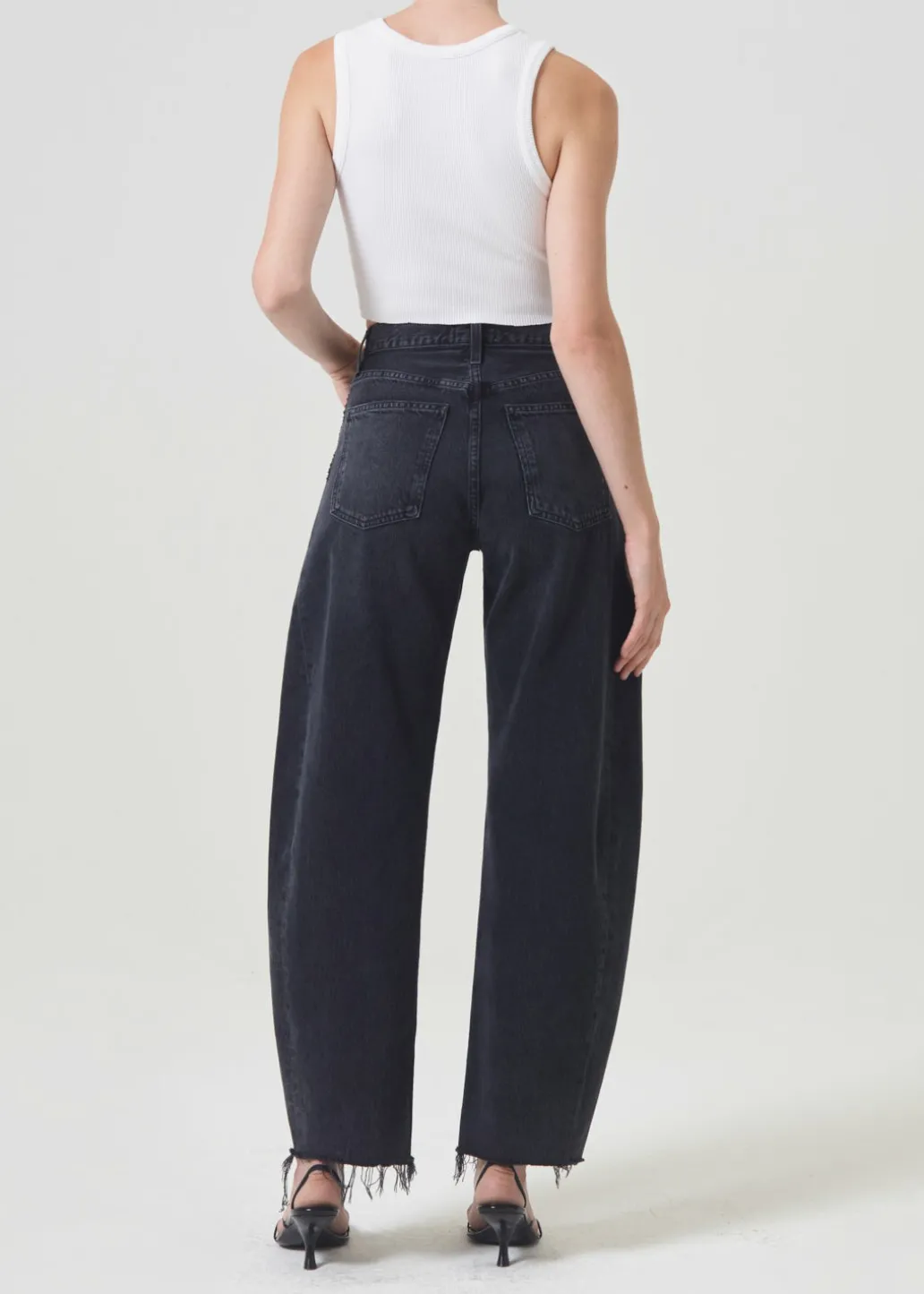 AGOLDE Cropped Poppy Tank In White Outlet