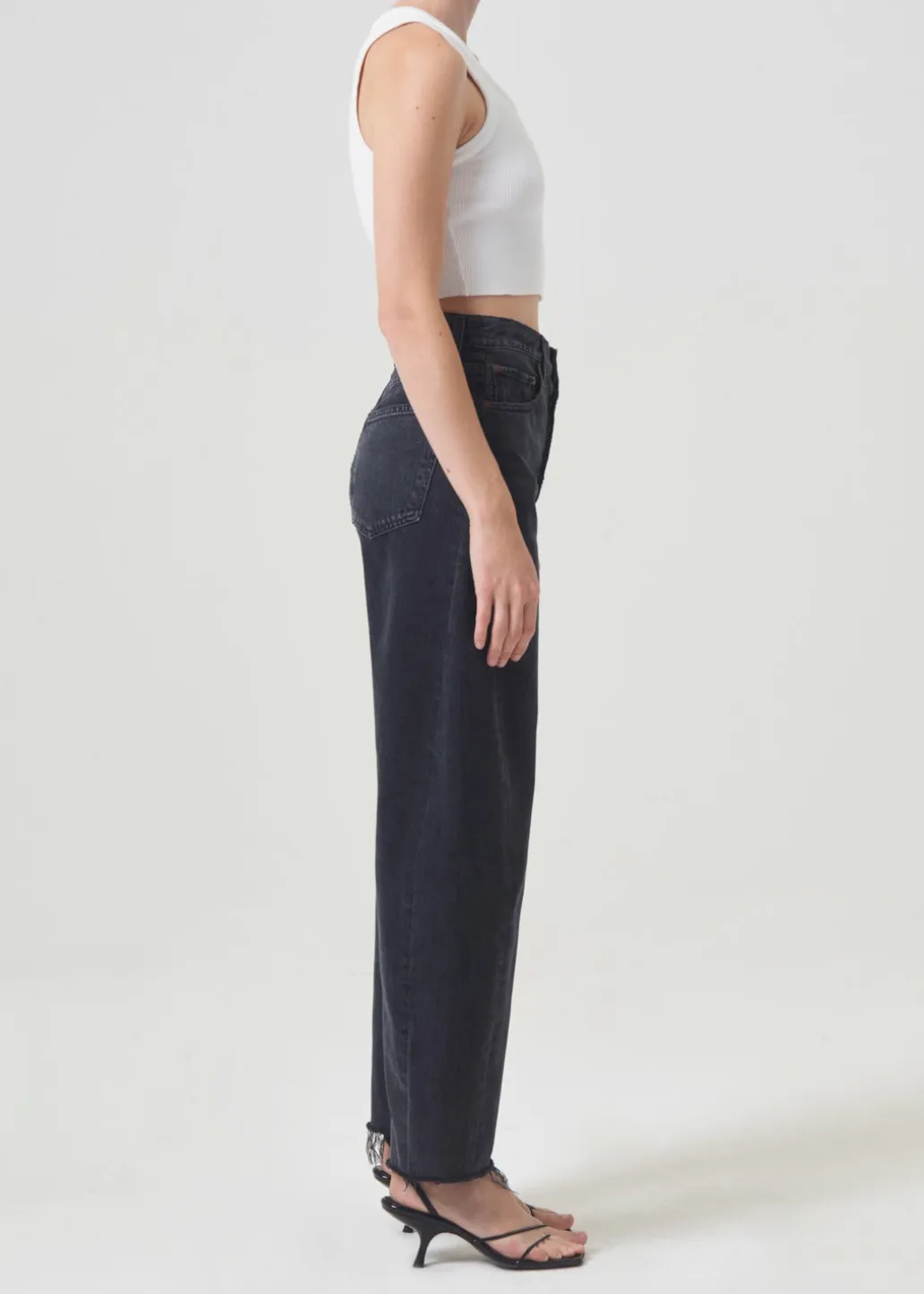 AGOLDE Cropped Poppy Tank In White Outlet