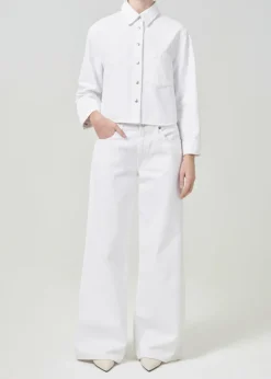 AGOLDE Dagmar Shirt In Milkshake Sale